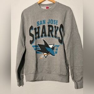 San Jose Sharks Mitchell & Ness Crewneck Sweatshirt